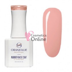 NUDE RUBBER BASE COAT Oranjolie Soak-Off de 15 ml, Nr RB02 Baby Pink